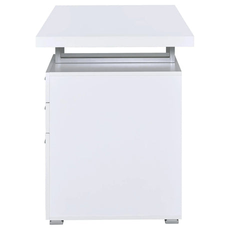 Brennan White 3-Drawer Office Desk by Coaster at Eve Furniture