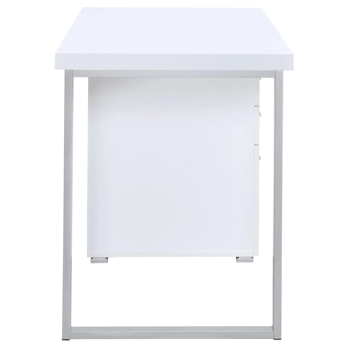 Brennan White 3-Drawer Office Desk by Coaster at Eve Furniture