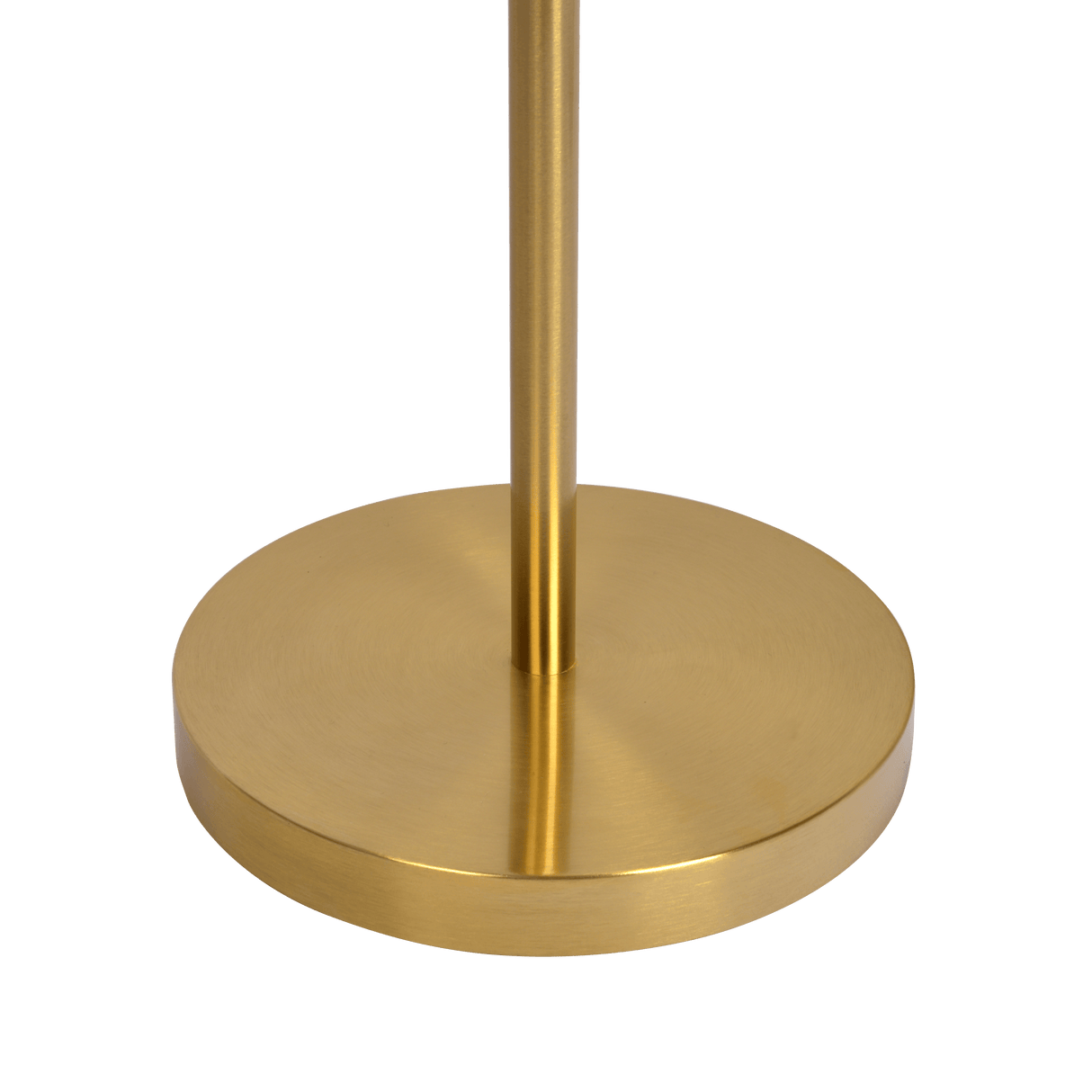 Brilliance Modern Gold Brush Floor Lamp, Opal Glass Shades and Round Metal Base by Ashcroft Imports at Eve Furniture