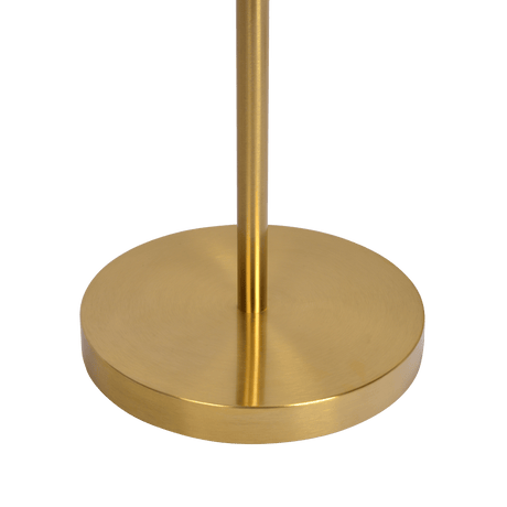 Brilliance Modern Gold Brush Floor Lamp, Opal Glass Shades and Round Metal Base by Ashcroft Imports at Eve Furniture