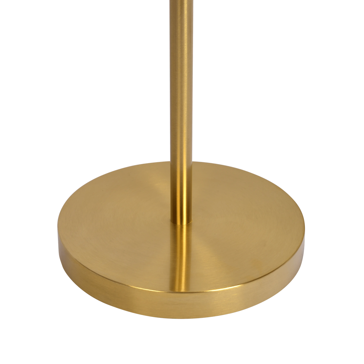 Brilliance Modern Gold Brush Floor Lamp, Opal Glass Shades and Round Metal Base by Ashcroft Furniture at Eve Furniture