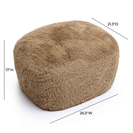 Britt Vegan Shearling Ottoman by TOV Furniture at Eve Furniture