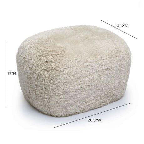 Britt Vegan Shearling Ottoman by TOV Furniture at Eve Furniture
