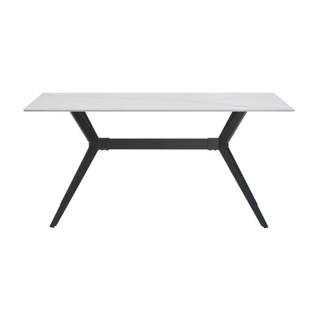 Brixley Black Faux Marble-Top Dining Table by Homelegance at Eve Furniture