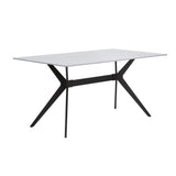 Brixley Black Faux Marble-Top Dining Table by Homelegance at Eve Furniture
