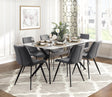 Brixley Black/Gray Faux Marble-Top Dining Set by Homelegance at Eve Furniture