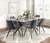 Brixley Black/Gray Faux Marble-Top Dining Set by Homelegance at Eve Furniture