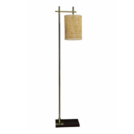 Brizo Bamboo Lampshade Floor Lamp Dark brown and Bronze by Ashcroft Imports at Eve Furniture