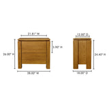 Brook Country Oak Nightstand by Moe's Home at Eve Furniture
