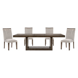 Brookings Gray/Brown Dining Set by Homelegance at Eve Furniture