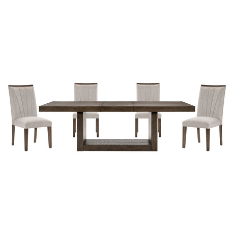 Brookings Gray/Brown Dining Set by Homelegance at Eve Furniture