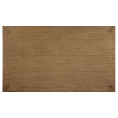 Bruner Natural Brown Rectangular Dining Table by Coaster at Eve Furniture