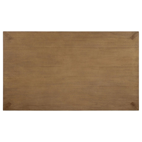 Bruner Natural Brown Rectangular Dining Table by Coaster at Eve Furniture
