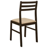 Bucknell Cappuccino/Tan 3-Piece Dining Set with Drop Leaf by Coaster at Eve Furniture