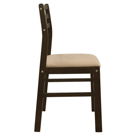 Bucknell Cappuccino/Tan 3-Piece Dining Set with Drop Leaf by Coaster at Eve Furniture