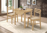 Bucknell Natural/Tan 3-Piece Dining Set with Drop Leaf by Coaster at Eve Furniture