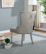 Jewett Gray Wingback Chair, Set of 2