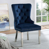 Jewett Blue Wingback Chair, Set of 2