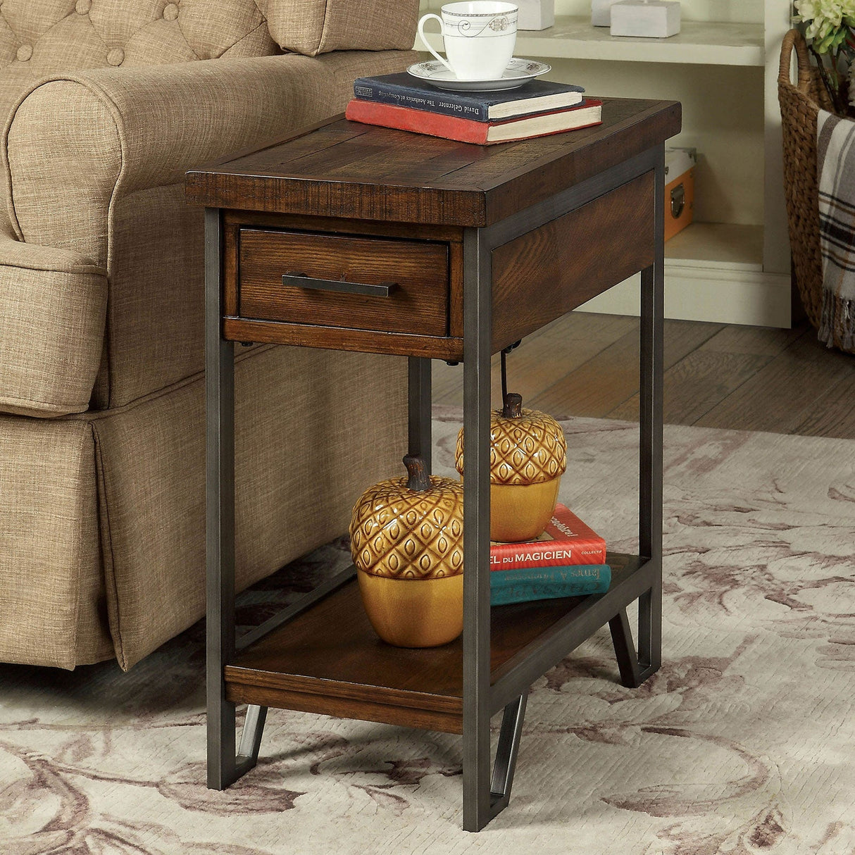 Brick Attic Oak/Multi Side Table