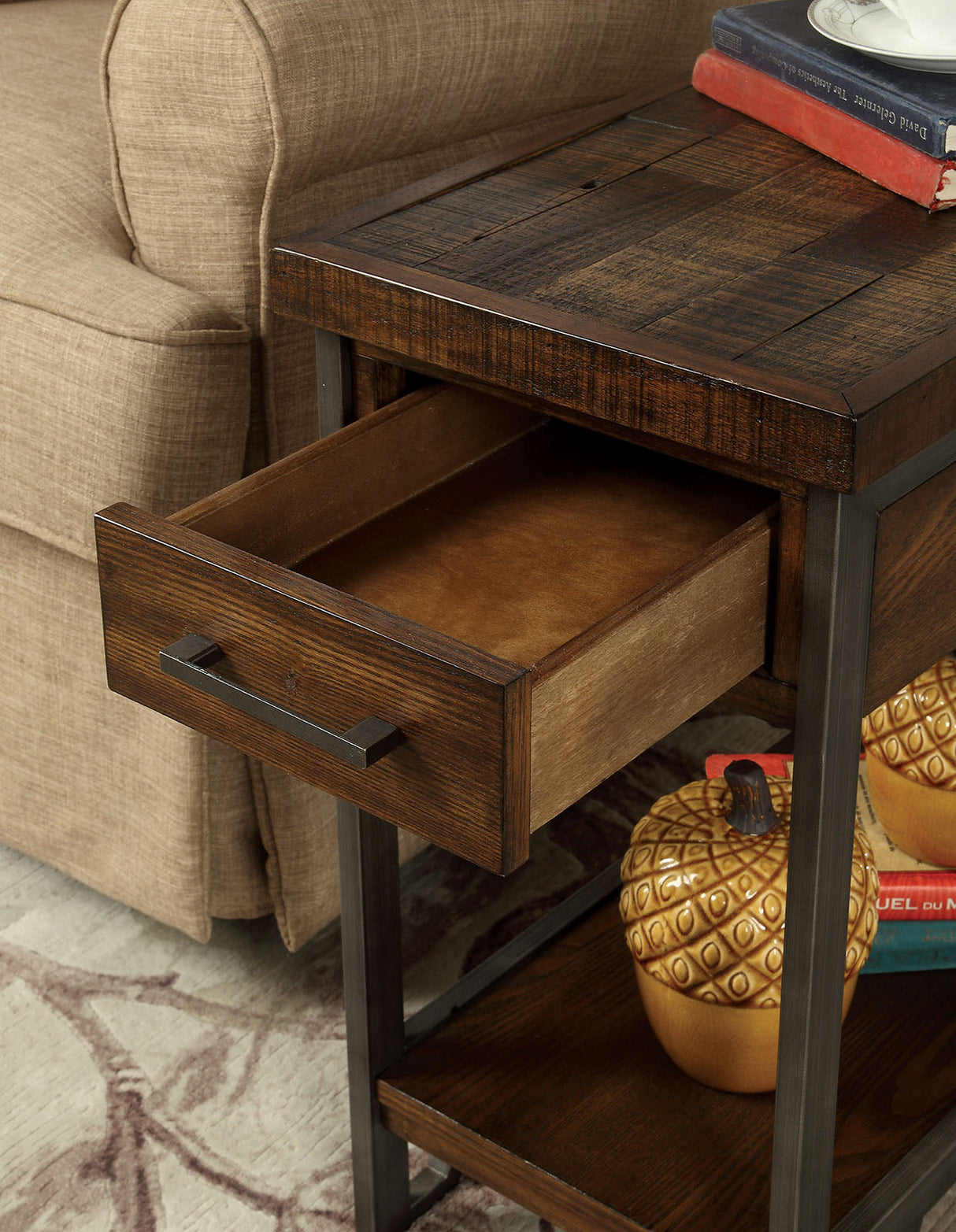 Brick Attic Oak/Multi Side Table