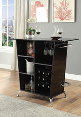 Fuero Black/Chrome Bar Table