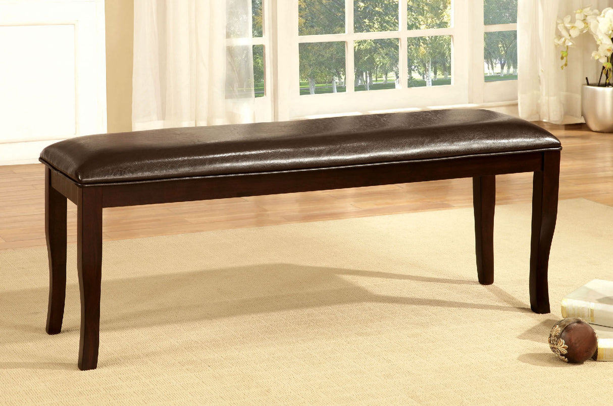 Woodside Dark Cherry/Espresso Bench