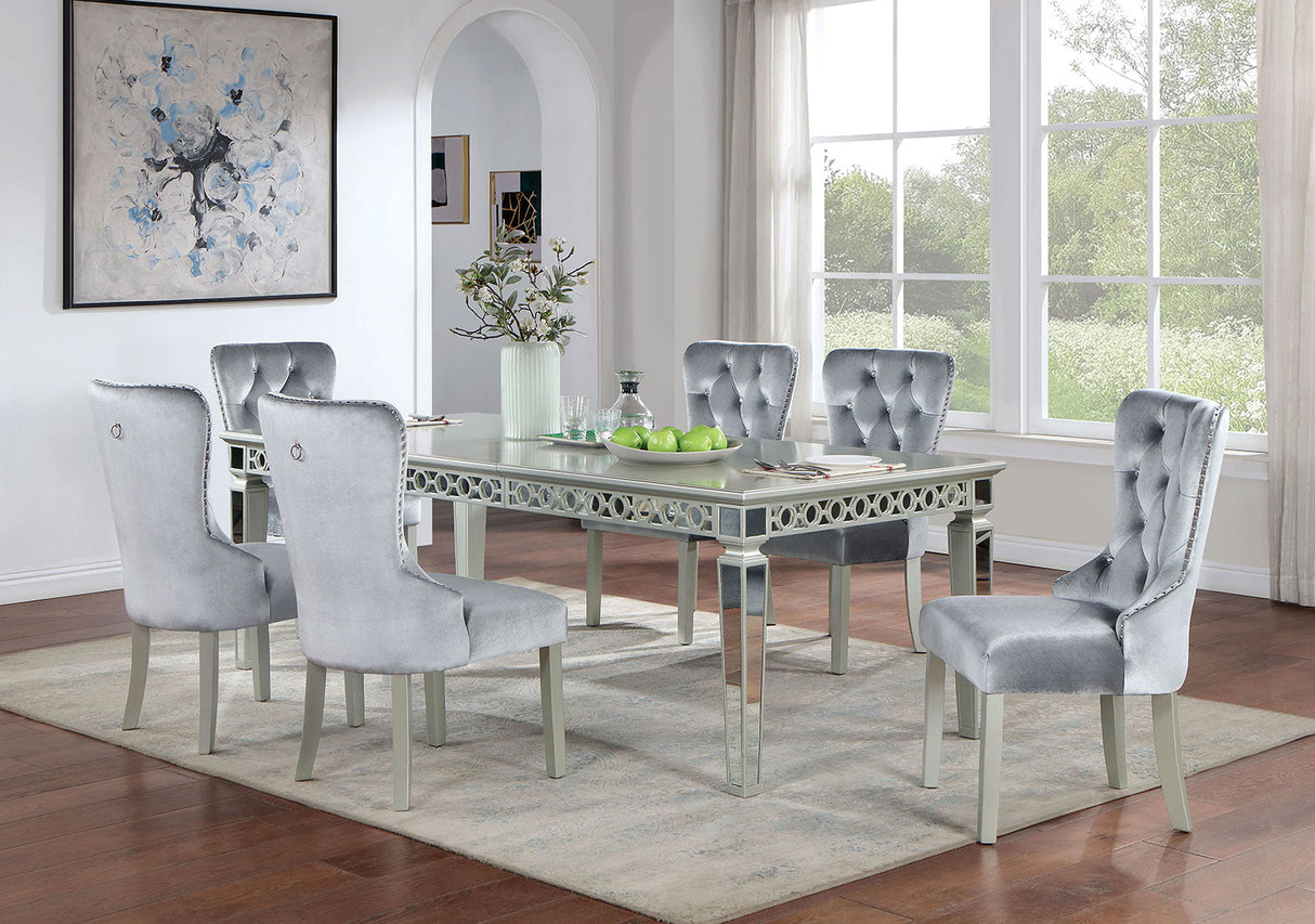 Adalia Silver/Dark Gray Dining Table