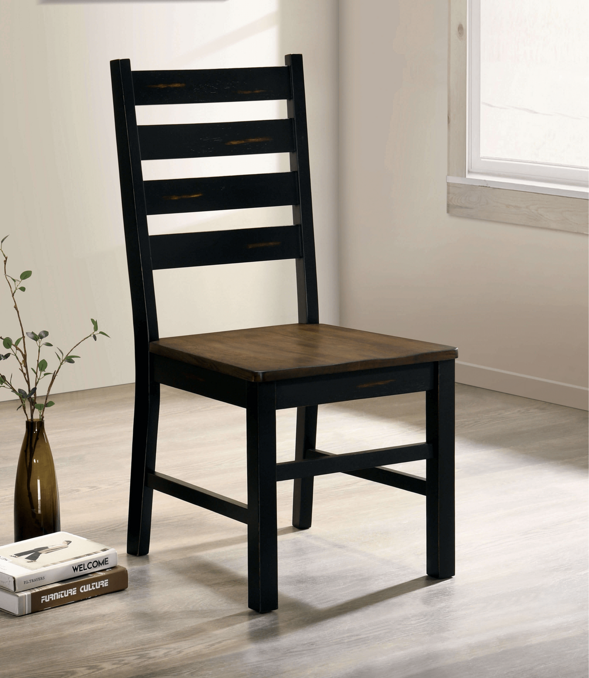 Barbary Black/Dark Oak Side Chair