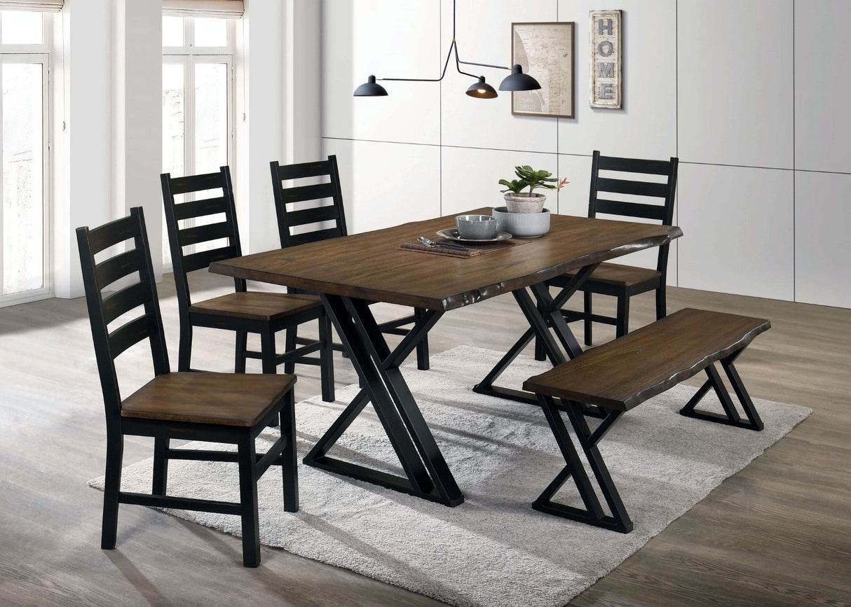 Barbary Black/Dark Oak Dining Table