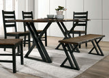 Barbary Black/Dark Oak Dining Table