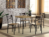 Banbury Dark Bronze/Natural 5 PC. Dining Table Set