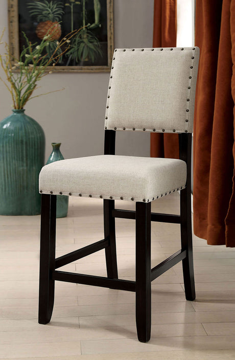 Sania Antique Black/Beige Counter Height Chair by Furniture of America at Eve Furniture