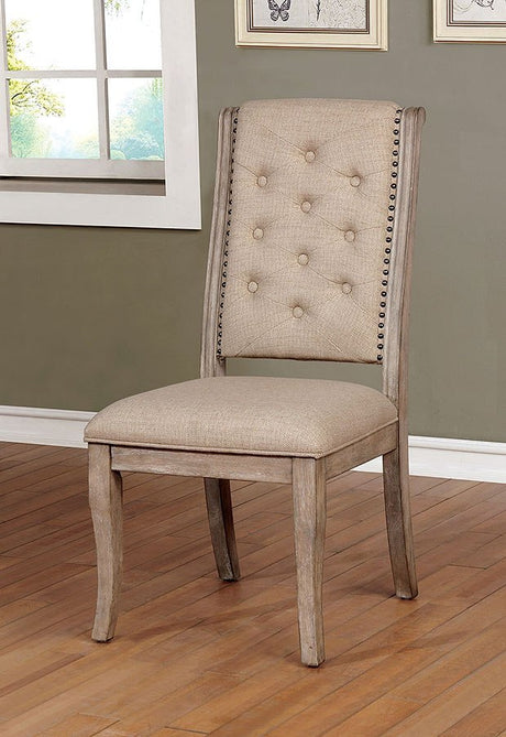 Patience Rustic Natural Tone/Beige Side Chair (2/Ctn) by Furniture of America at Eve Furniture