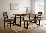 Dulce Walnut/Black Dining Table