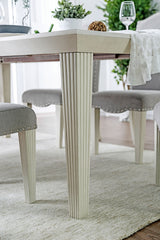 Daniella Antique White/Gray Dining Table