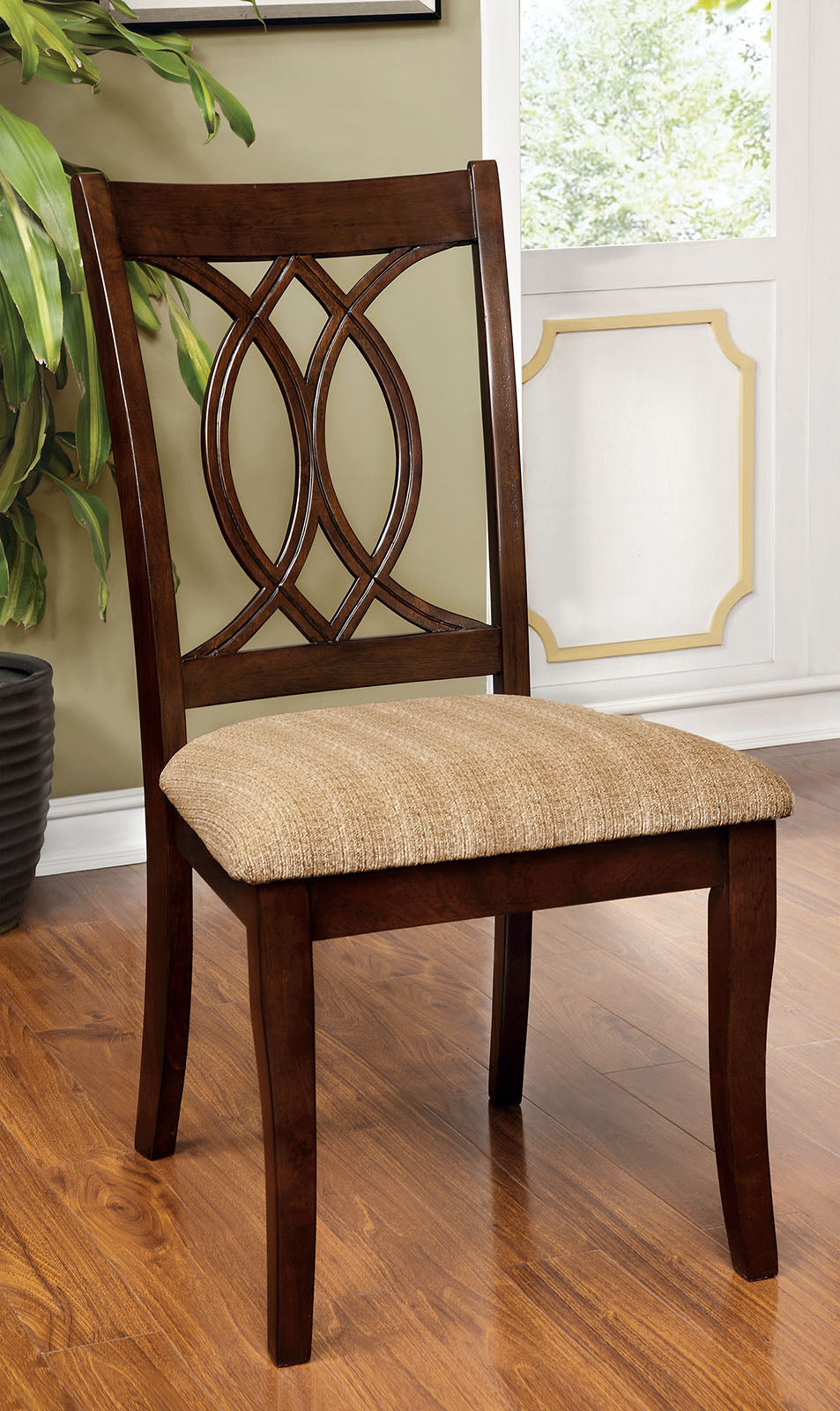 Carlisle Brown Cherry Side Chair, Set of 2