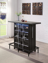 Dicarda Black/Distressed Dark Oak Bar Ht. Table