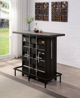 Dicarda Black/Distressed Dark Oak Bar Ht. Table