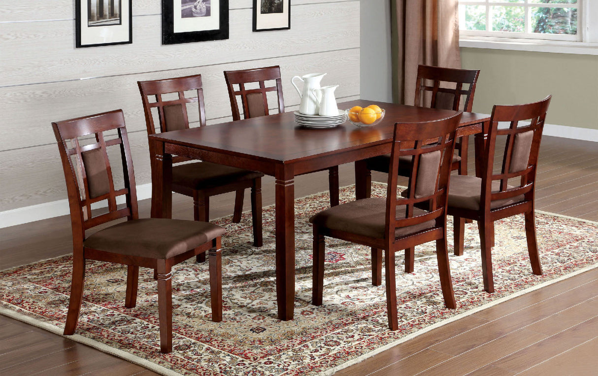 Montclair Dark Cherry/Brown 7 Pc. Dining Table Set