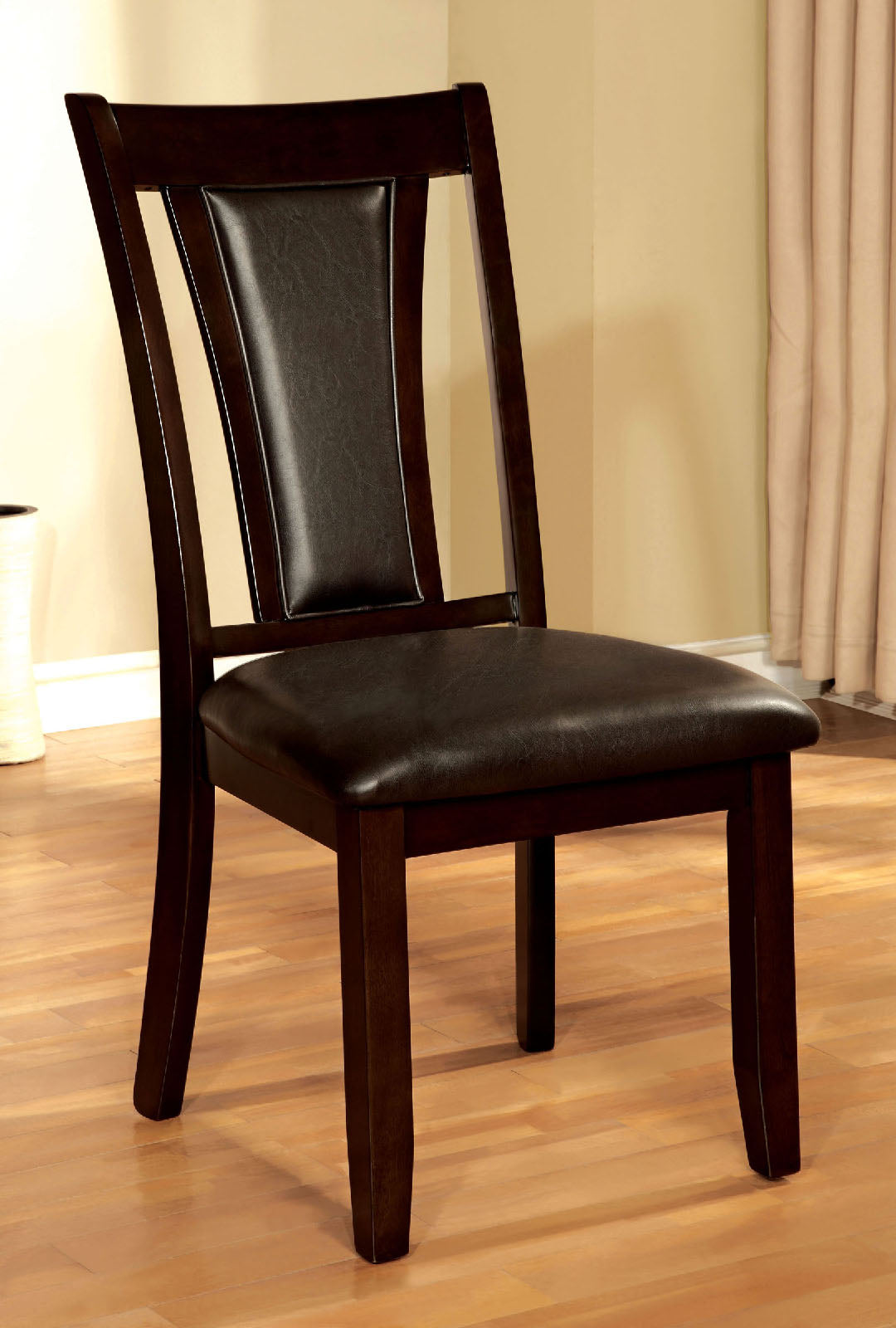 Brent Dark Cherry/Espresso Side Chair, Set of 2