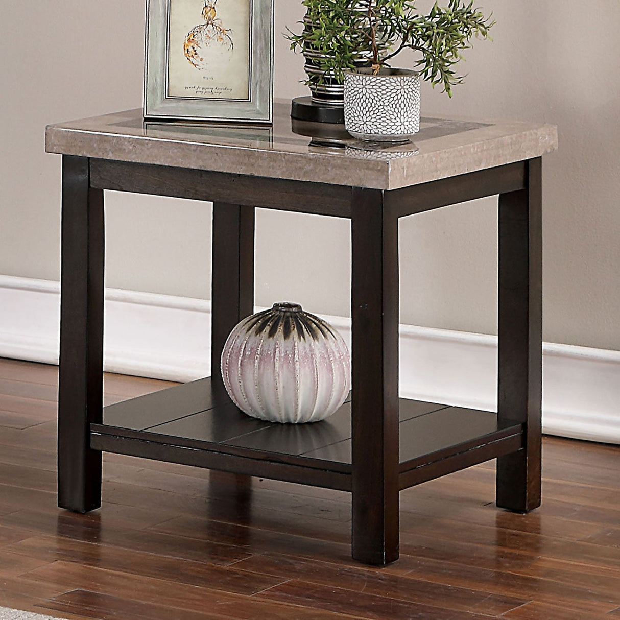 Rosetta Dark Walnut End Table