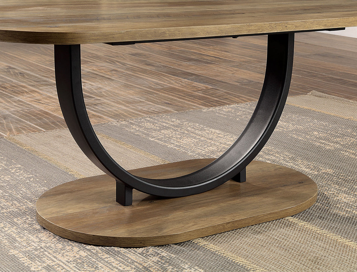 Olbia Rustic Oak/Sand Black 3 Pc. Table Set