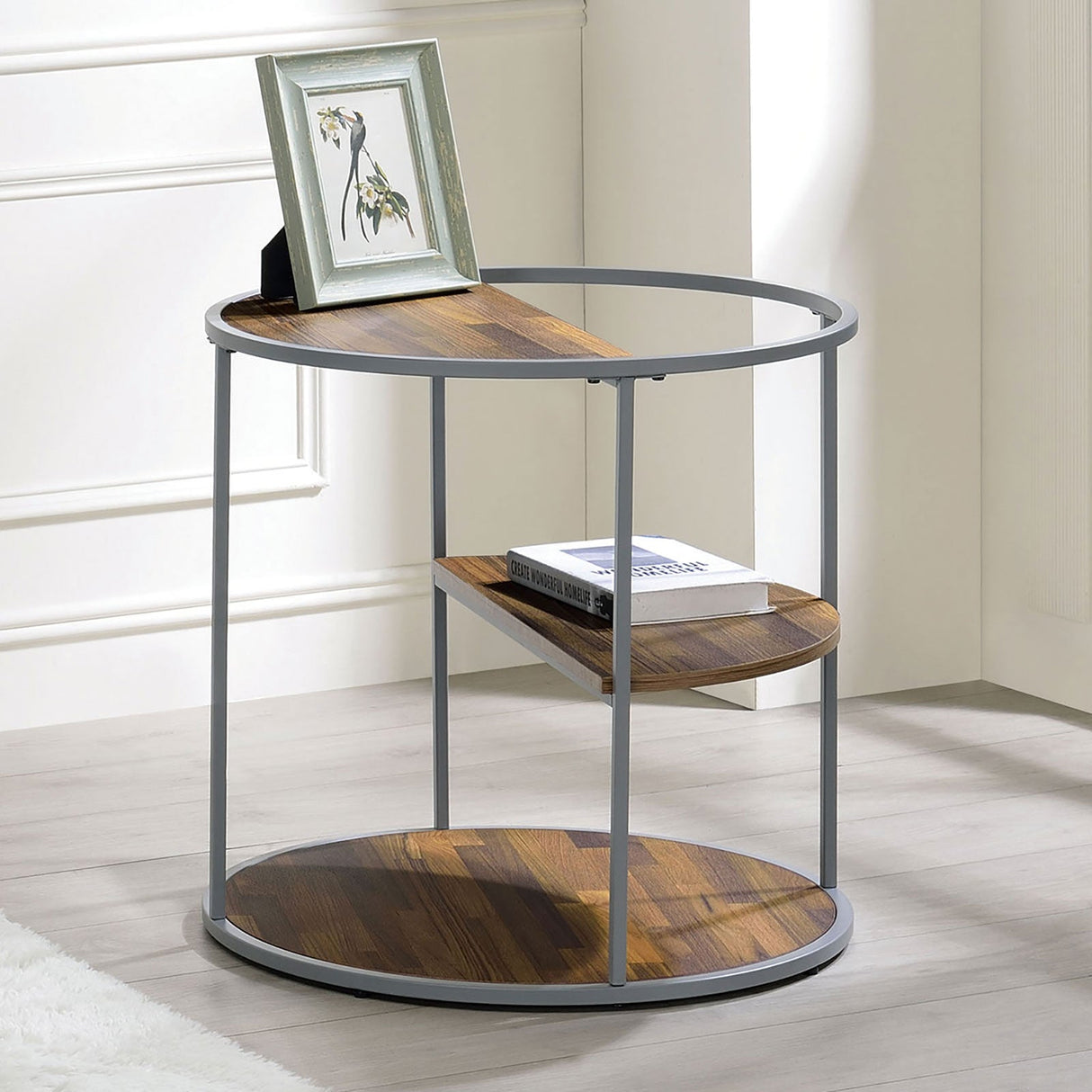 Orrin Gray/Walnut End Table