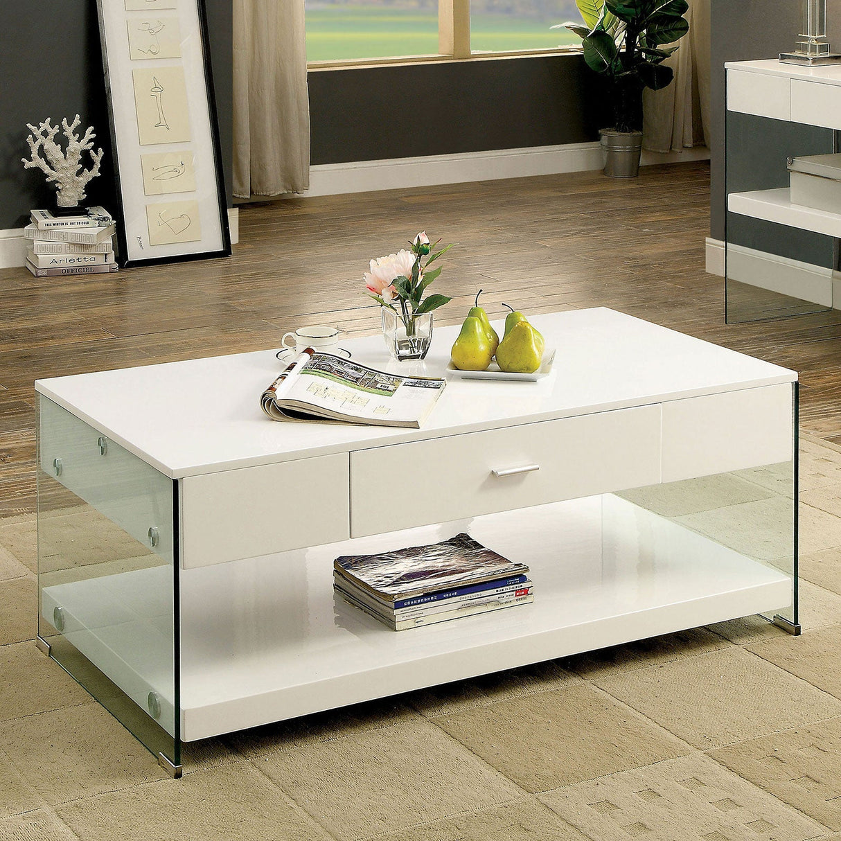 Raya White Coffee Table