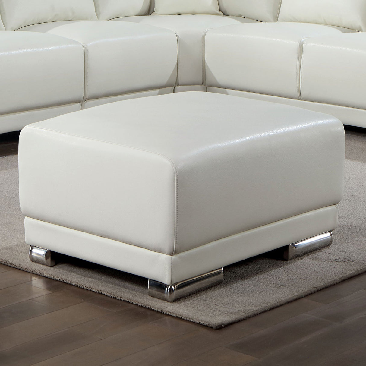 Althea White Ottoman