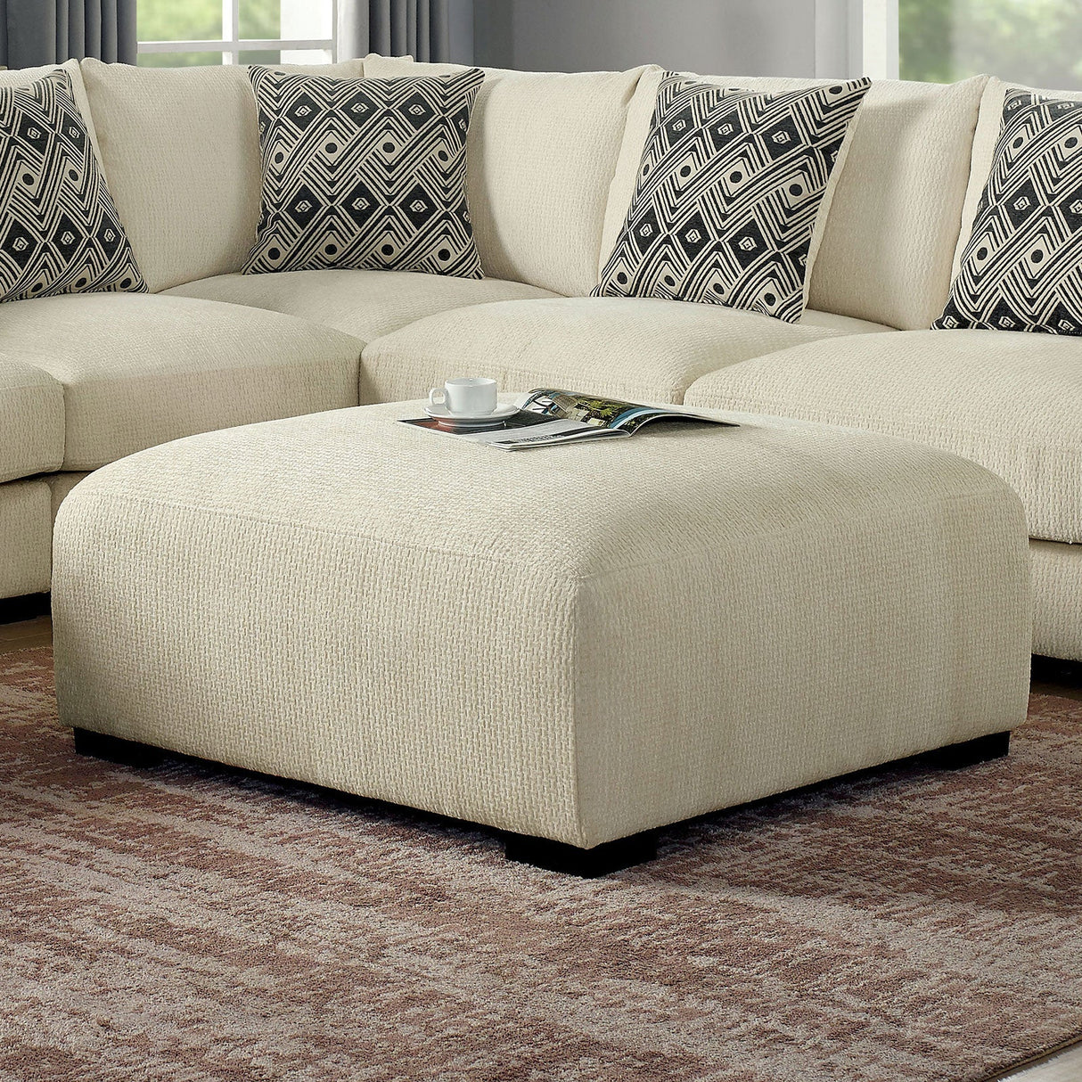 Kaylee Beige Ottoman