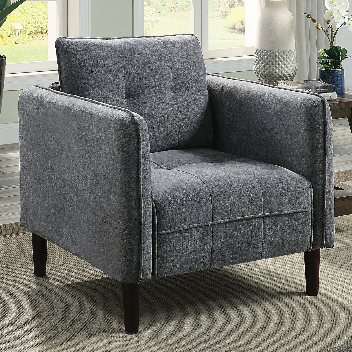 Lynda Dark Gray Chair