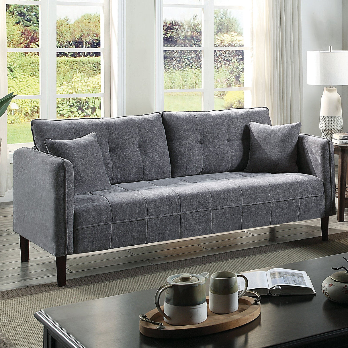 Lynda Dark Gray Sofa