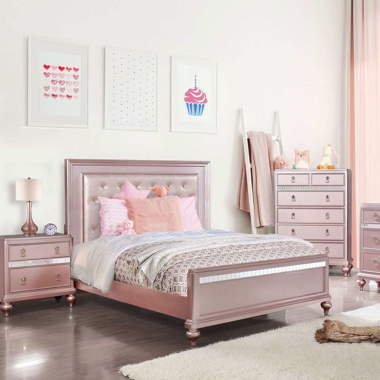 Avior Rose Gold Queen Bed