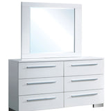 Clementine Glossy White Mirror